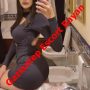 Promotional photo of a woman in a tight black dress taking a mirror selfie in a bathroom; diagonal red text reads 'Gaziantep Escort Bayan'.